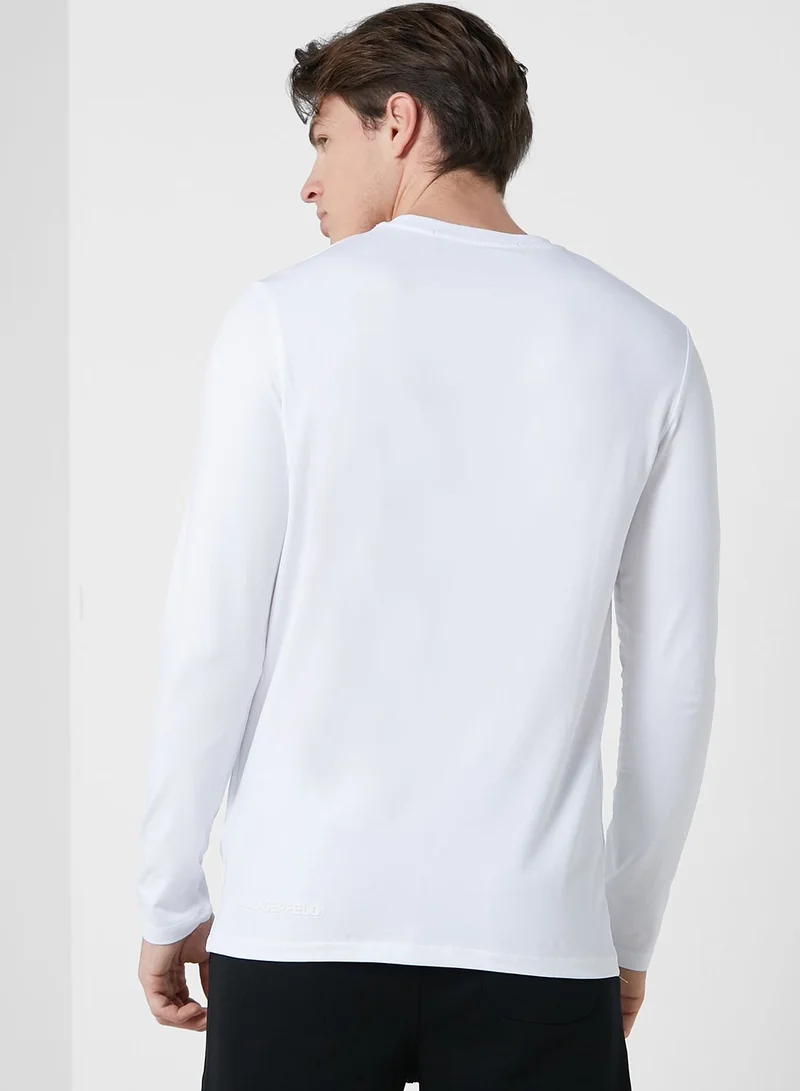 Karl Lagerfeld Long Sleeve Crew Neck T-Shirt