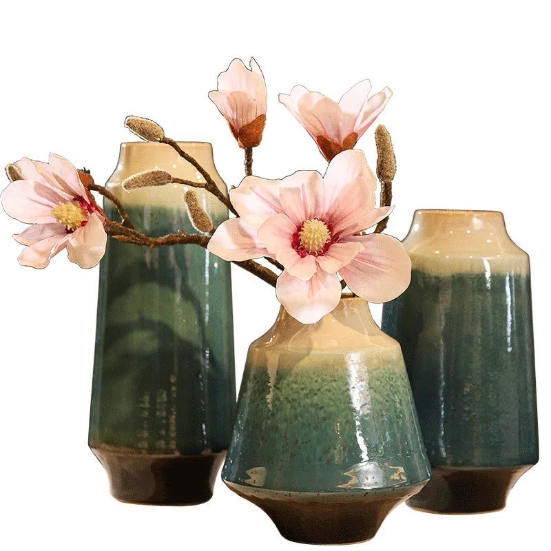 Y&D Modern Ceramic Vase Set - Decorative Vases for Living Room Decor - Home Decoration Ornaments - Image 2