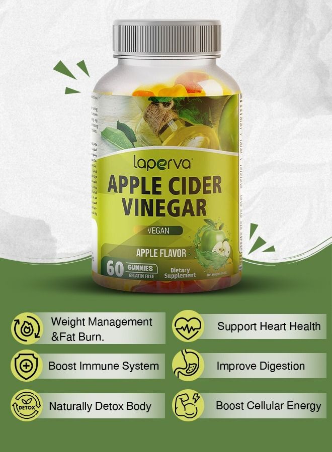 Laperva Apple Cider Vinegar Gummies - Formulated to Support Weight Loss Efforts-60 Gummies - Image 2