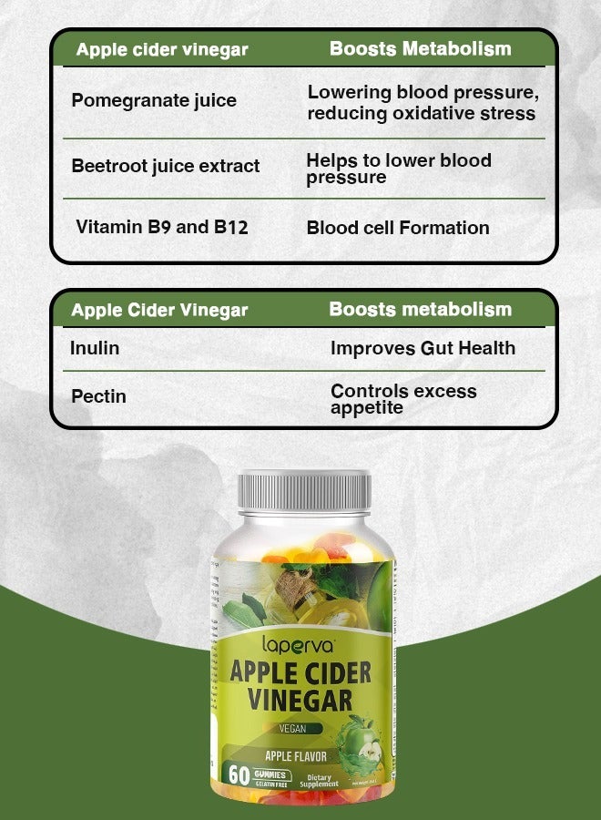 Laperva Apple Cider Vinegar Gummies - Formulated to Support Weight Loss Efforts-60 Gummies - Image 4