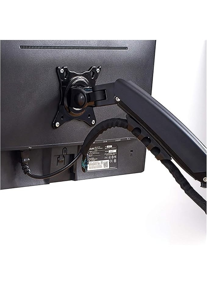 Generic Gas Spring Monitor Arm Stand for 17-27 Inch Screens – Supports 2-9 kg – Full Motion Desktop Mount – Black  - Image 3
