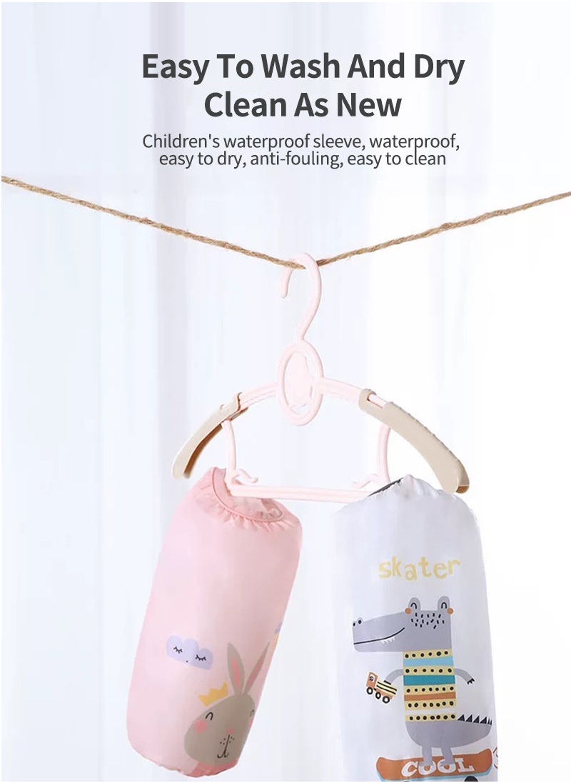 Children's Antifouling Sleeves Cute Print Waterproof Elastic Dust Sleeves
