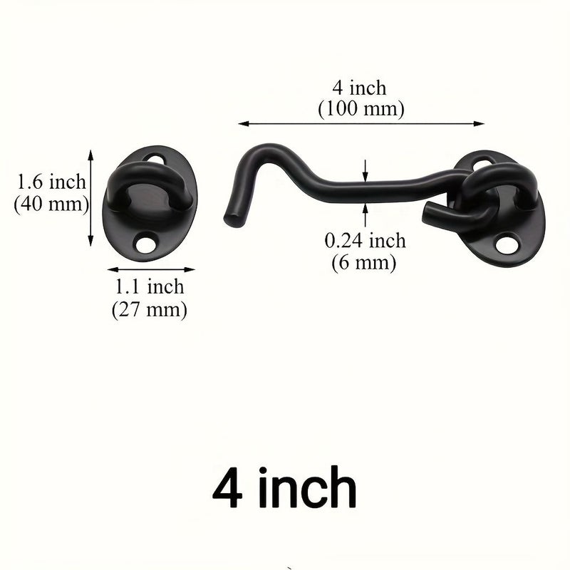 Silvery 3 Inch Heavy Duty Barn Door Latch with Screws for Sliding Door Home Bathroom Pet Safety Lock - Image 3