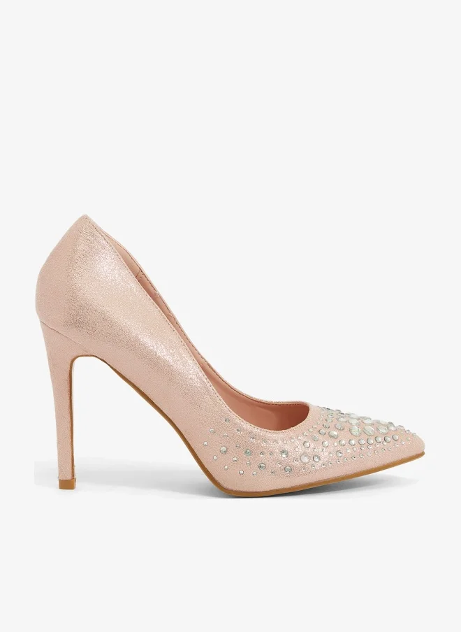 Anne Michelle Embellished Party Pump