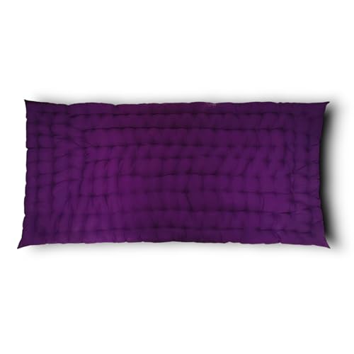 ATOOTFUSION Soft Cotton Quilt Mattress Foldable for Floor Light Weight Filled Single Firm Cotton Quilt Mattress Gadda 1 Sleeping Capacity 3 x 6 ft or 72 x 36 Inches Purple - Image 2