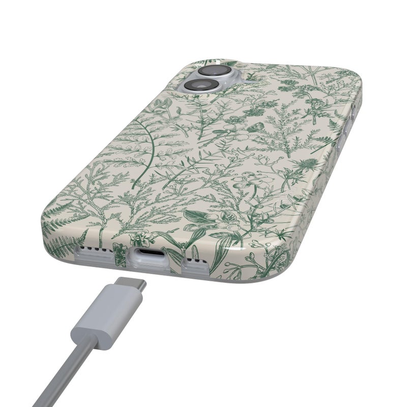 Casely iPhone 17 Case | Sage Garden | Green Floral | Compatible with MagSafe | Classic Ultra Slim Design - Image 4