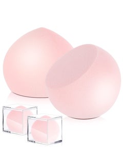 Makeup Sponge, 2 Pcs Ultra Soft Makeup Sponge Egg Marshmallow Expanding Sponge with Box Individually Packaged for Liquid Foundation Cream and Cream Lotion