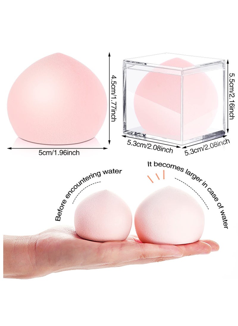 SYOSI - Makeup Sponge, 2 Pcs Ultra Soft Makeup Sponge Egg Marshmallow Expanding Sponge with Box Individually Packaged for Liquid Foundation Cream and Cream Lotion - Image 1