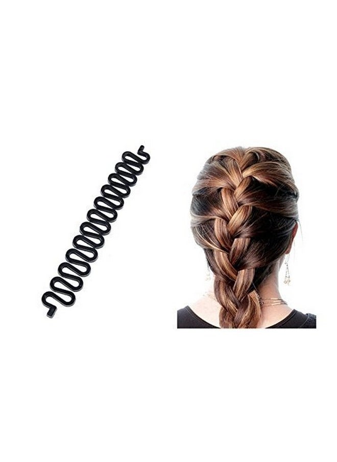 FOK FOK 5Pc Hair Accessory Combo 1Pc French Twist Braider + 1Pc Donut Bun Maker + 1Pc Twist N Tie Bun Maker + 1Pc Twist Bun Maker (Large)+ 1Pc Twist Bun Maker (Small) Styling Tool For Perfect Easy To Make Magic Look DIY Hair Stylers For Girls Ladies & Women  - Image 3