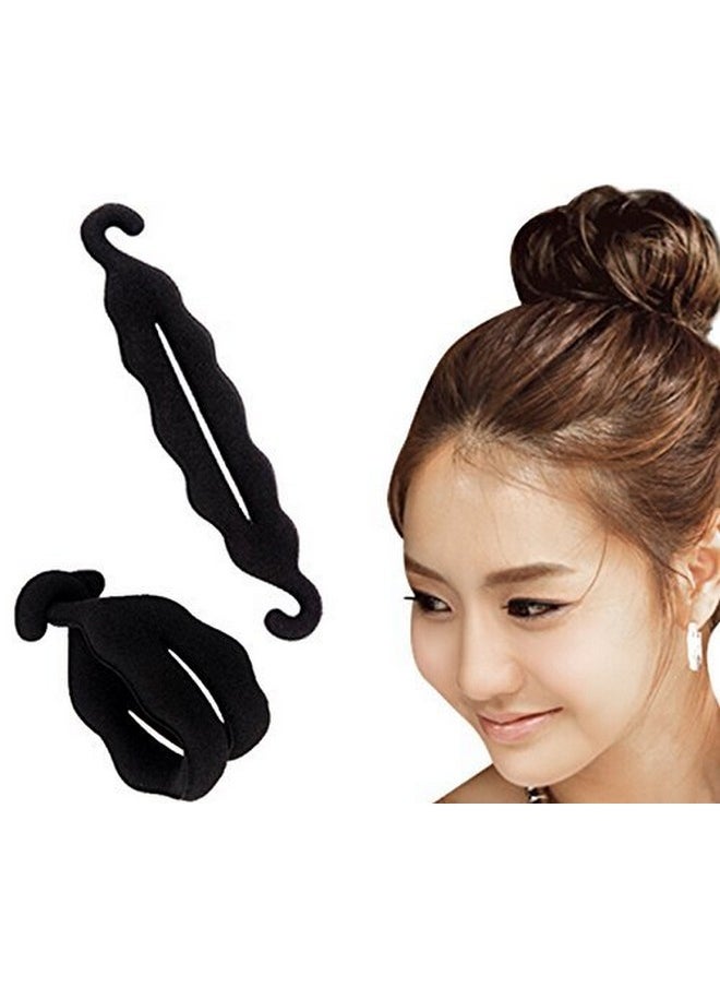 FOK FOK 5Pc Hair Accessory Combo 1Pc French Twist Braider + 1Pc Donut Bun Maker + 1Pc Twist N Tie Bun Maker + 1Pc Twist Bun Maker (Large)+ 1Pc Twist Bun Maker (Small) Styling Tool For Perfect Easy To Make Magic Look DIY Hair Stylers For Girls Ladies & Women  - Image 5