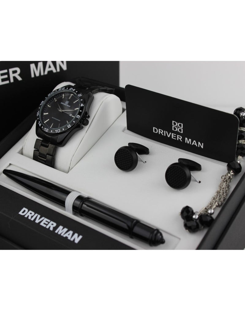 ووتش طقم ساعه رجالي مكون من أربع قطع