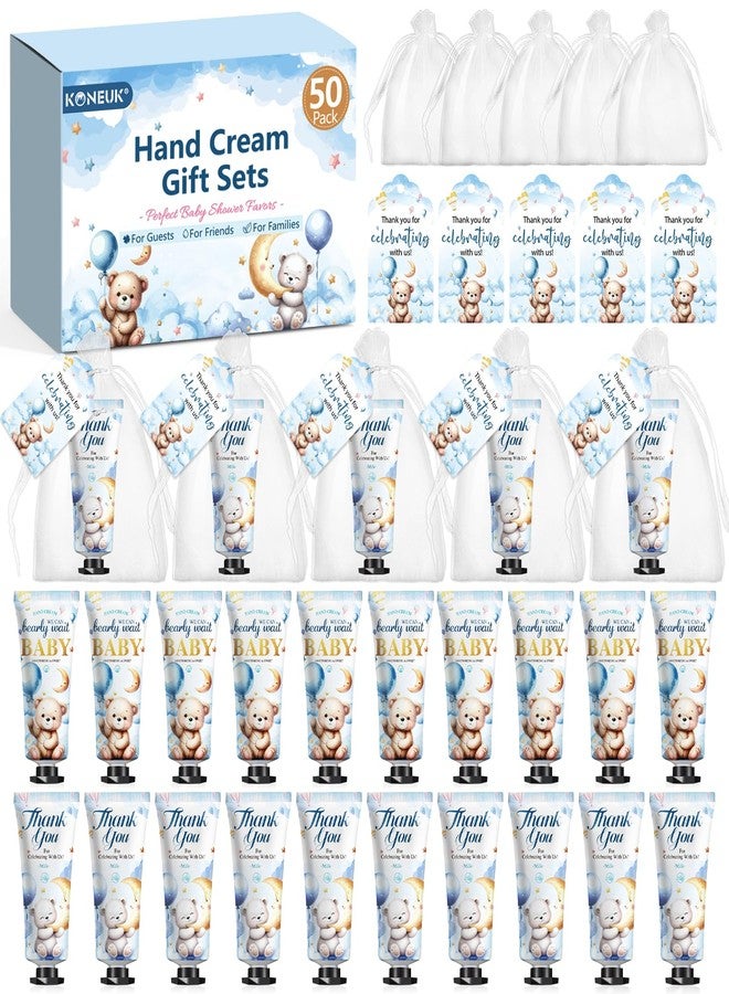 KONEUK 50 Pack Baby Shower Bulk Hand Cream Gifts Sets, Bridal Shower Favors and Baby Shower Favors for Guests with Thank You Card and Organza Gift Bags, Appreciation Gifts and Wedding Shower Favors (Bear) - Image 1