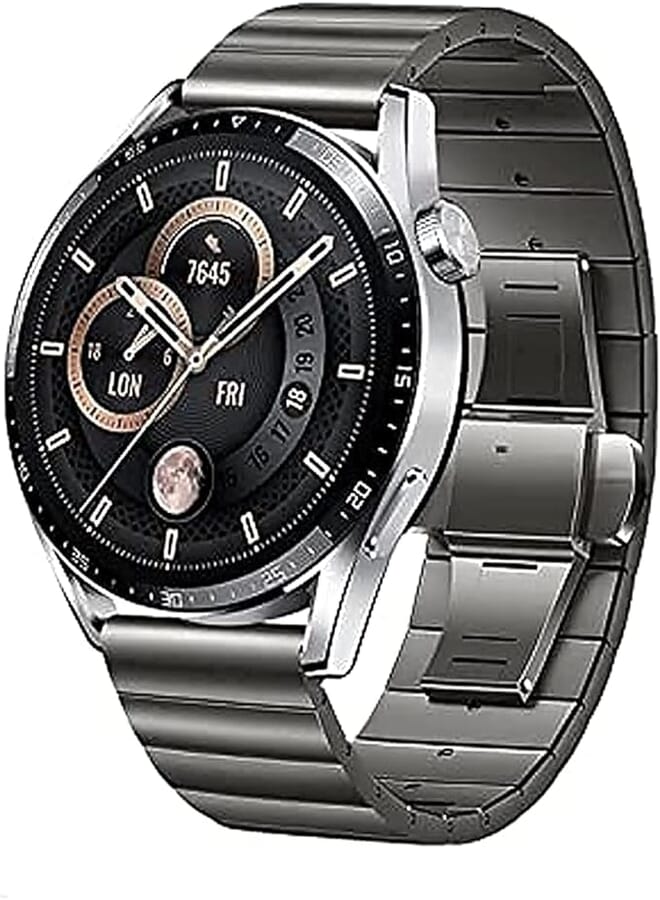 Dado Stainless Steel Replacement Band Compatible with Huawei Watch GT3 46 mm, one bead adjustable length Stainless Steel strap
