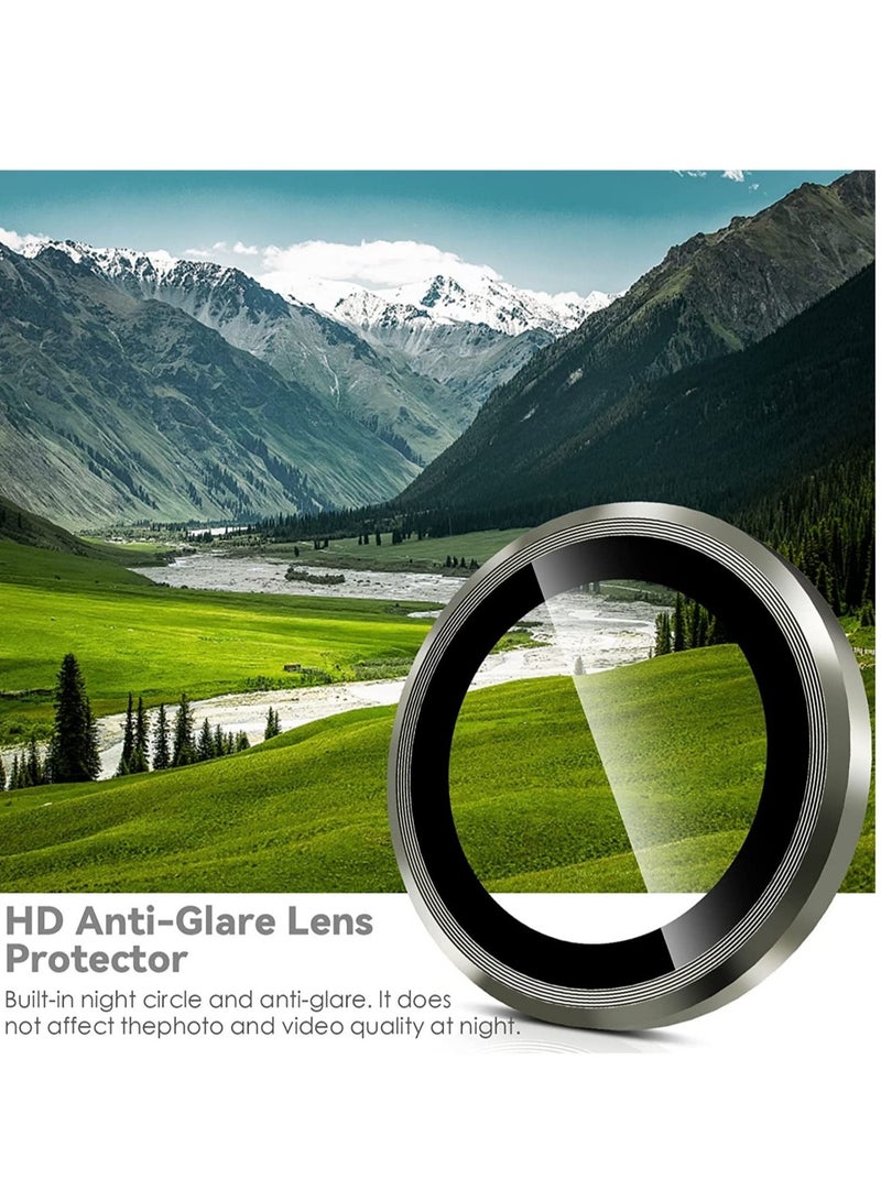 SHOPI Samsung Galaxy S23 Ultra Camera Lens Protector, 9H Tempered Glass + Aluminum Alloy Metal Individual Lens Screen Ring for S23 Ultra 6.8in 5G 2023 - Green - Image 5