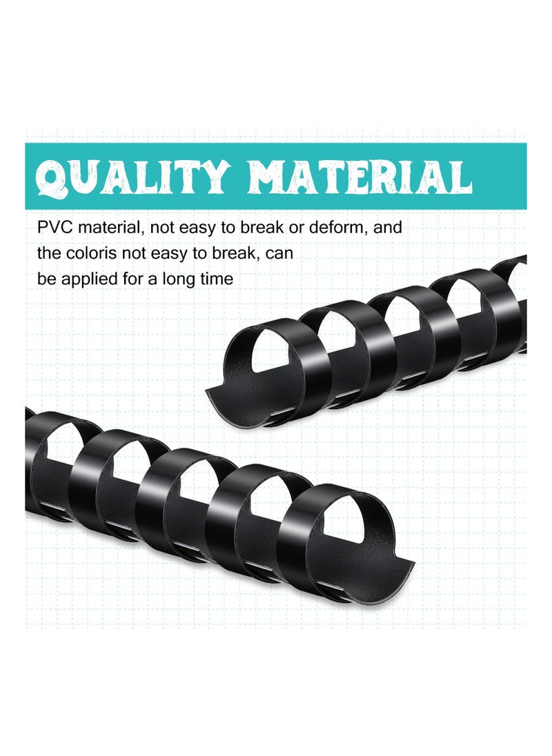 Y&D - 100 Pcs Plastic Comb Binding Spines 21 Holes 1 or 2 Inch Black 90 Sheet Capacity Letter Size Spiral for Notebooks Desk Calendars Picture Album - Image 1