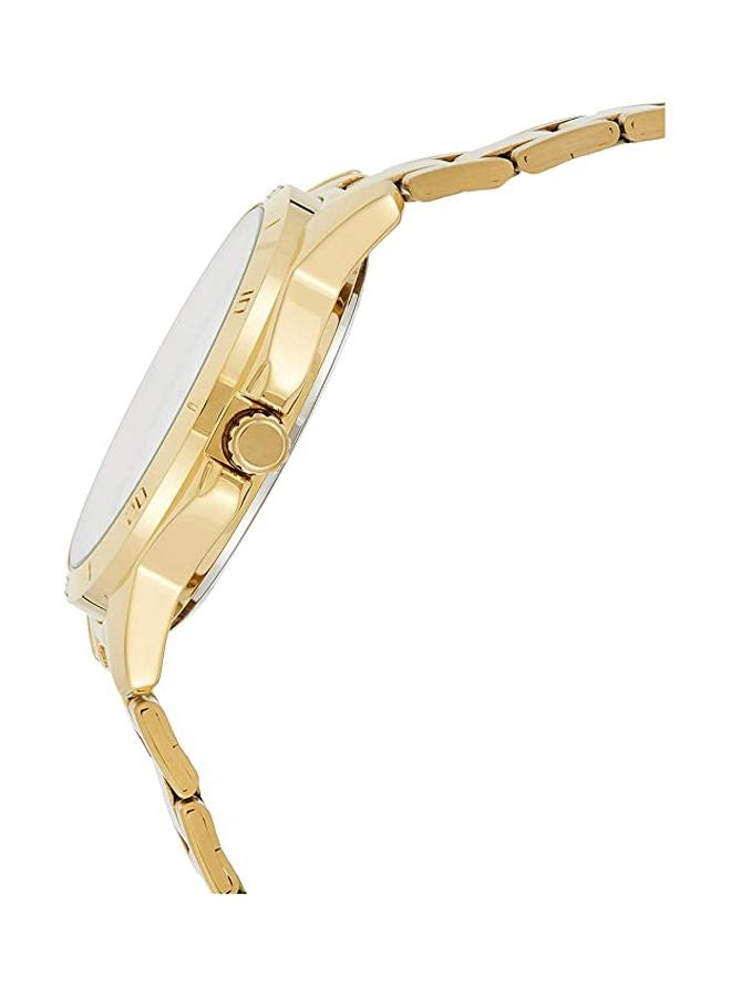 كاسيو ساعة يد بعقارب وسوار من الإستانلس ستيل طراز MTP- 004G -9B - 47 مم - ذهبي رجال - Image 3