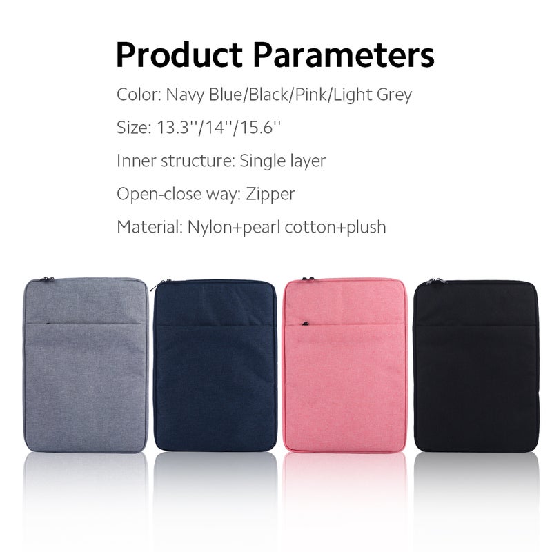 Multifunctional Portable Laptop Bag 14 inch Laptop Bag Durable Nylon Laptop Case Leisure Business Briefcase Navy Blue - Image 3
