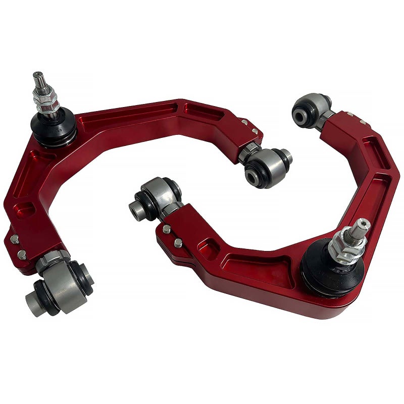 BST BSSP For F150 Forged Billet Aluminum 24 inch Upper Control Arms Compatible with 20042022 Ford F150 Suspension 3 Lift Kit WAdjustable End Bushing Kit Ball Joints for Automobile Chassis