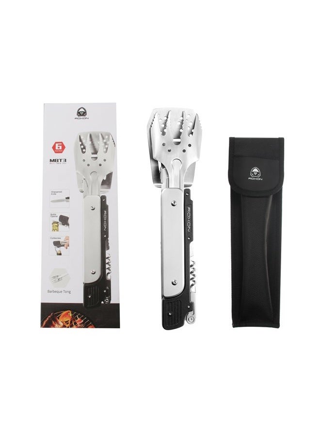 Roxon S601 6 in 1 MBT3 Foldable Grill Utensils Set Grilling Tongs for Backyard Barbecue and Camping - Image 4