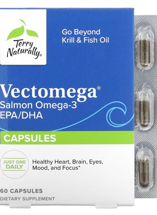 Terry Naturally Vectomega Salmon Omega-3 EPA/DHA  60 Capsules