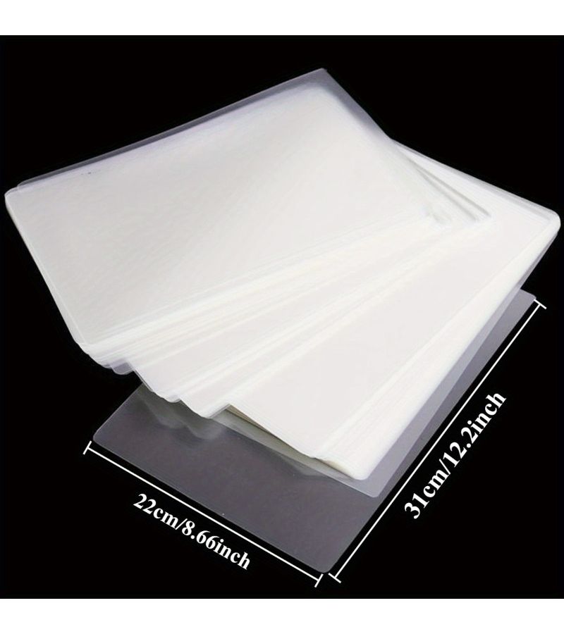 100 Pack A4 Thermal Laminating Pouches 5.5C 95x135mm For 3R 4R 5R 6R A4 Size PVC Film Waterproof Dry Erase Compatible With All Office School Thermal Laminators Heat Sealed - Image 2