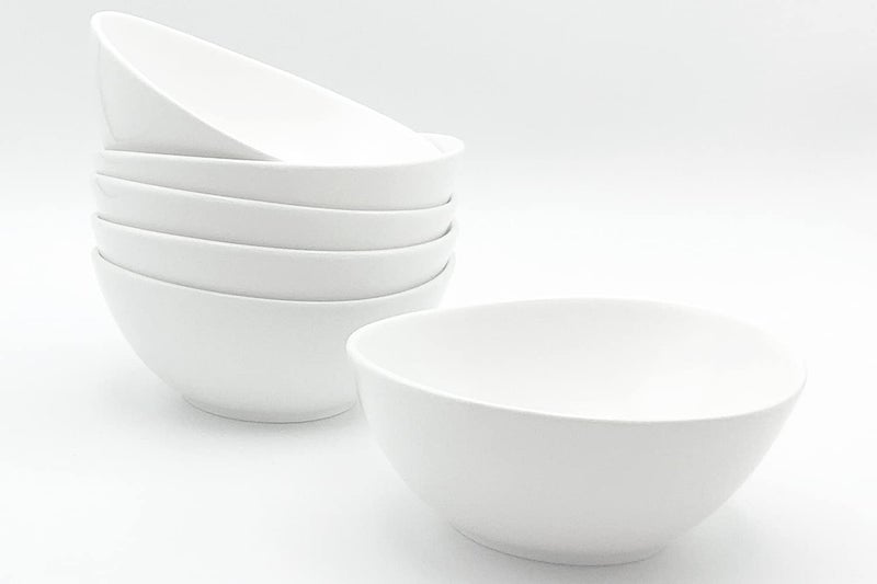 Furmaware Porcelain Bowl Set Sized Perfectly for Cereal  Salads  Ice Cream  Soup  Pasta  Rice and Dessert. Versatile Bowls That Are Chip Resistant  Microwave and Dishwasher Safe - 18 oz - Set or 6 - Image 1