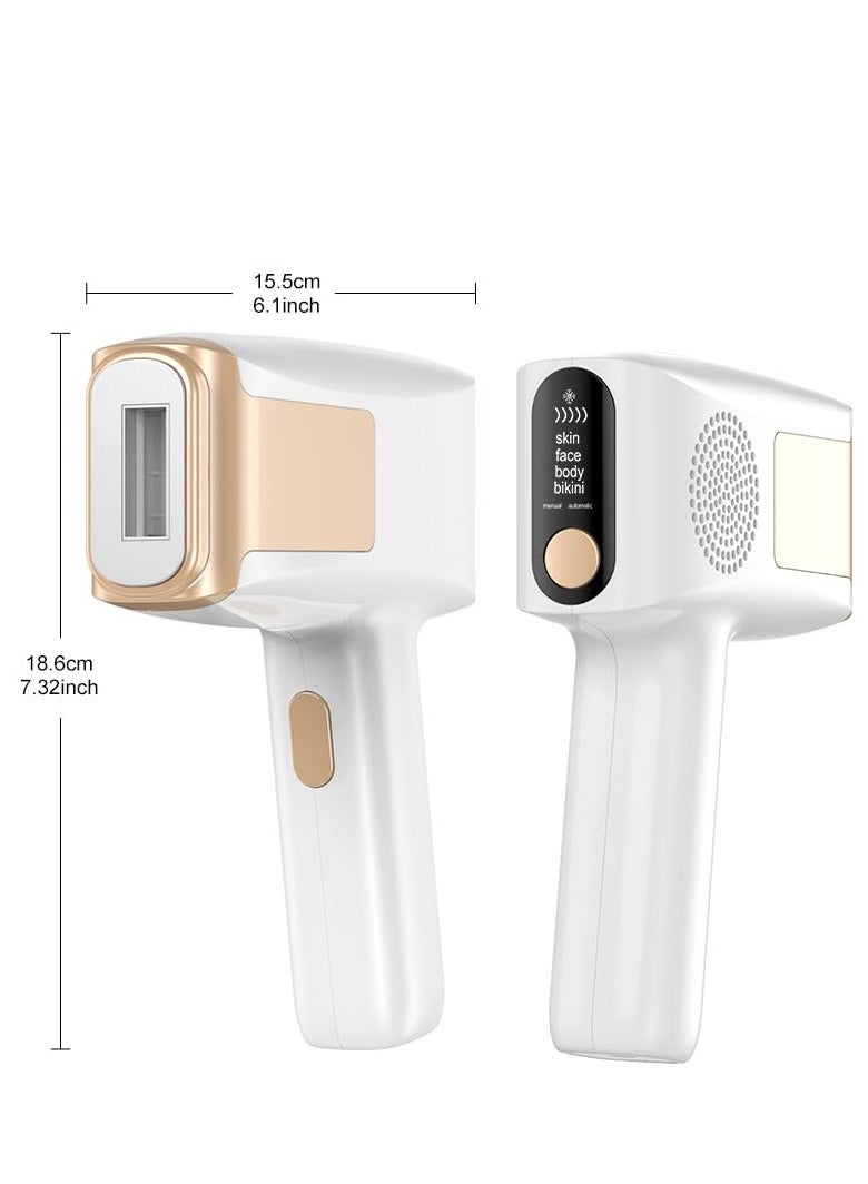 PENG GENERAL Laser Hair Removal, Hair Removal Device with Ice-Cooling Painless Care Function for Women and Man, IPL Hair Remover 999,999 Flashes for Facial Armpits Legs Arms Bikini Line White - Image 4