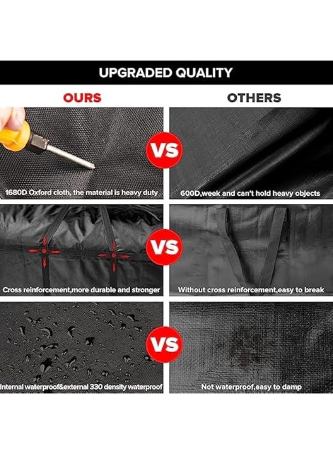 DUNISO 3 Pcs Extra Large Moving Bags，Storage Bags with Strong Zippers & Carrying Handles，Waterproof and Dustproof Heavy Duty Laundry Bag,Space Saving, for Bedding/Duvets,/Pillows/Laundry/Clothes，80*25*48cm，Black - Image 2