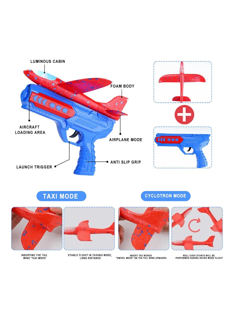 Airplane launcher toy with colorful lights. The airplane is made of cork  - Image 5