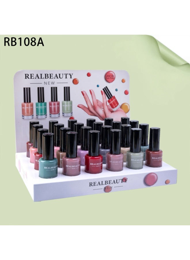 REAL BEAUTY 24-Piece Nail Polish Set Multicolour - Image 3