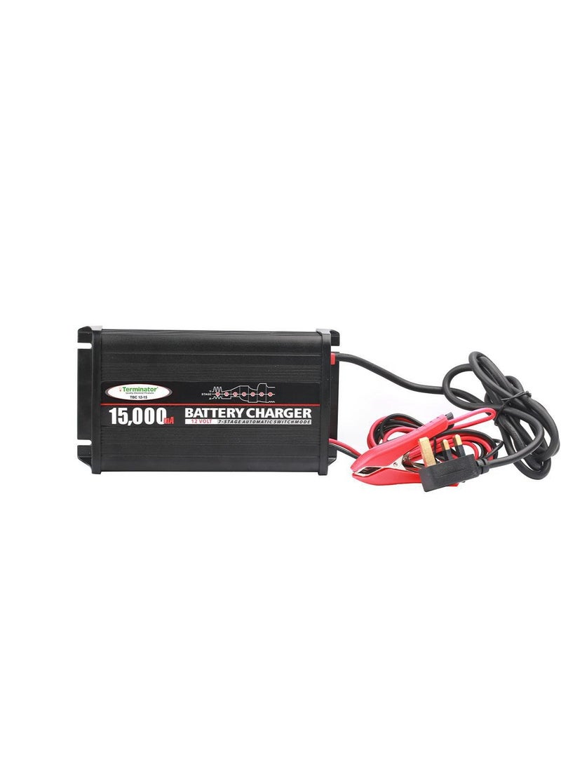 Terminator Terminator Battery Charger 15000mA (Input 220-240V, 50/60Hz, 415W Output 12V DC) TBC 12V-15 