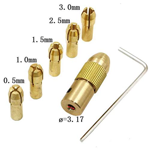 THEMISTO - built with passion 3.17mm Shank Metal Drill Chuck Collet Bits Rotary with Screw, 0.5-3 mm for RS555 motor (3.17MM) - Image 4