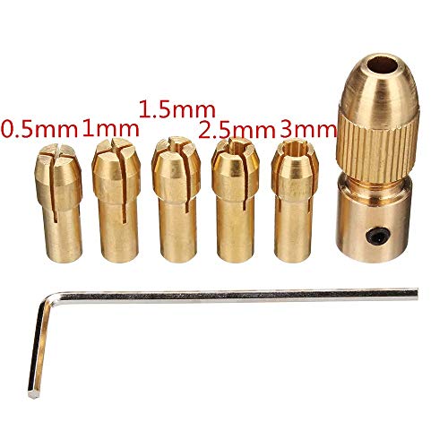 THEMISTO - built with passion 3.17mm Shank Metal Drill Chuck Collet Bits Rotary with Screw, 0.5-3 mm for RS555 motor (3.17MM) - Image 5