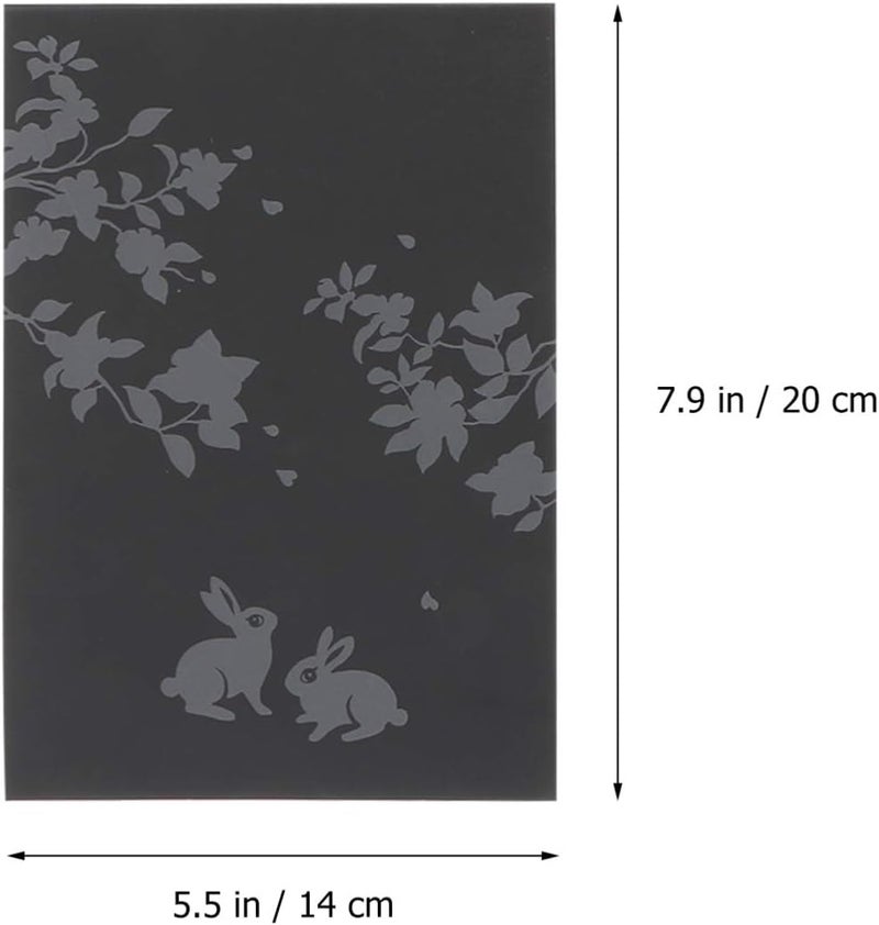 PRETYZOOM 8Pcs Rainbow Scratch Painting Postcards Animal Flowers Drawing Postcards Scratch Off Art Paper Colorful Drawing Board Painting Doodle Creative DIY Art Supplies - Image 1