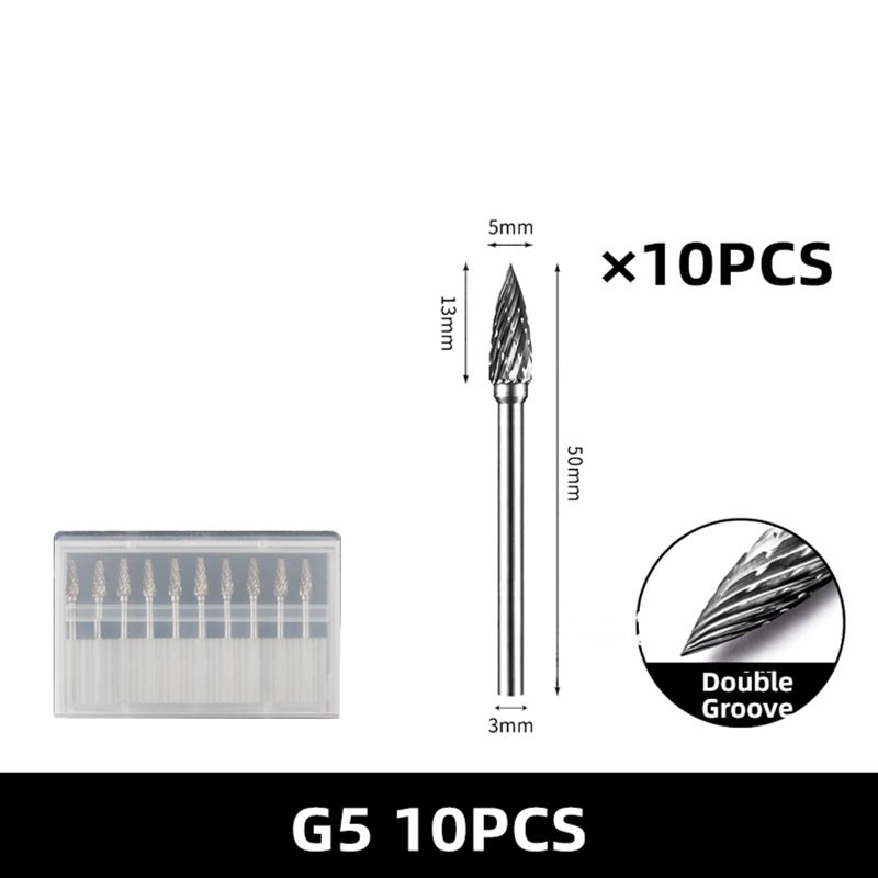 G0513M03 كربيد التنجستن الملفات الدوارة مقبض 3 مم نوع G أداة نقش بور واحدة GX5M03 10 قطعة - Image 3
