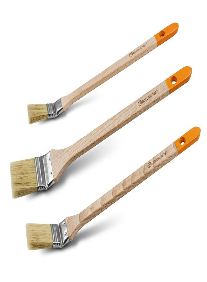 ROLLINGDOG Radiator Brush - 3PC Long Handle Paint Brush for Ceilings,High Walls(25mm,38mm,50mm) - Image 1