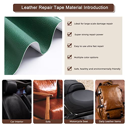 JDLUGH Sofa Leather Repair Patch Tape 15x60 Inch Large Self Adhesive Leather Sofa, Car Seat, Leather Furniture, Vinyl Repair Patch Kit (15x60 Inch, Brownish brown2.0) - Image 4