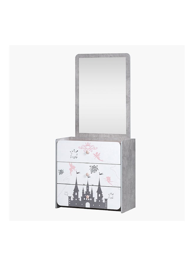 Home Box Pixie 3-Drawer Dresser with Mirror 70 x 179.5 x 36 cm  - Image 4