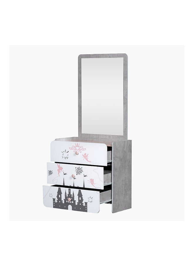 Home Box Pixie 3-Drawer Dresser with Mirror 70 x 179.5 x 36 cm  - Image 5