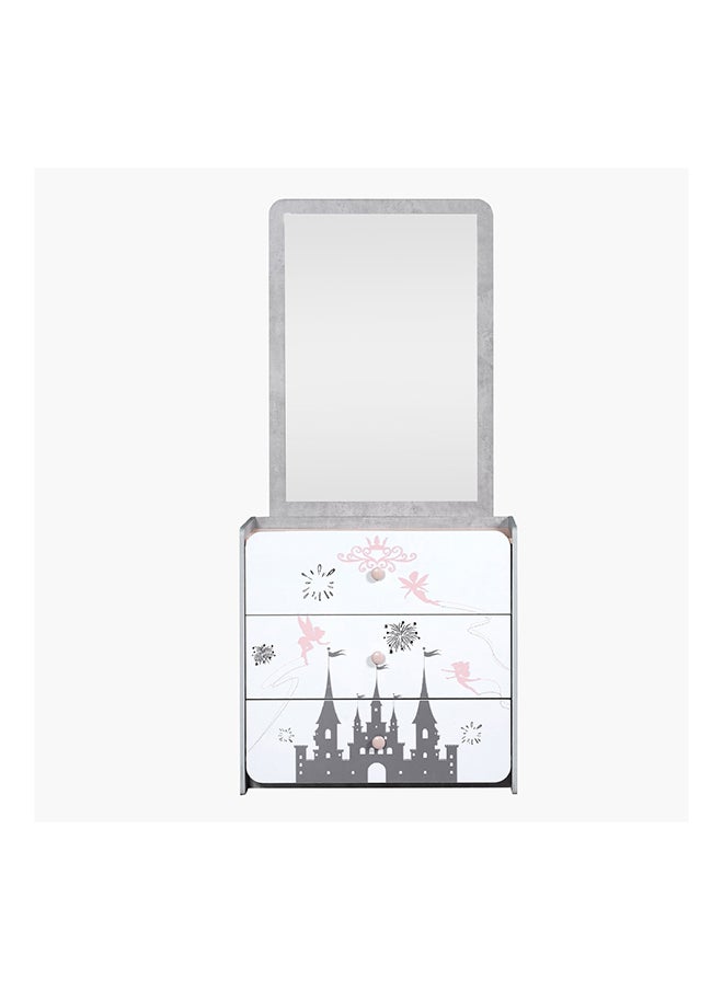 Home Box Pixie 3-Drawer Dresser with Mirror 70 x 179.5 x 36 cm  - Image 3