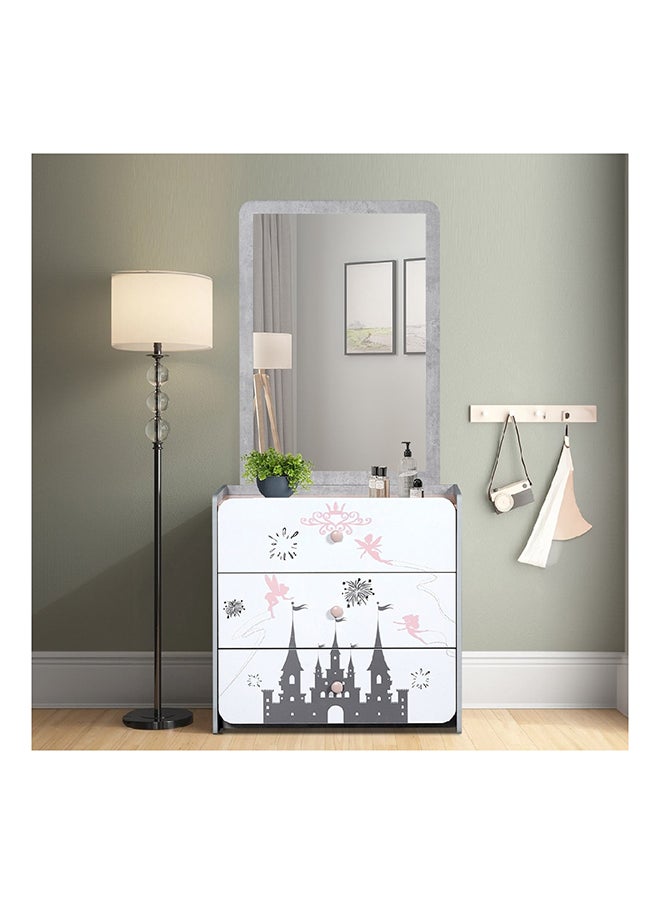 Home Box Pixie 3-Drawer Dresser with Mirror 70 x 179.5 x 36 cm  - Image 1