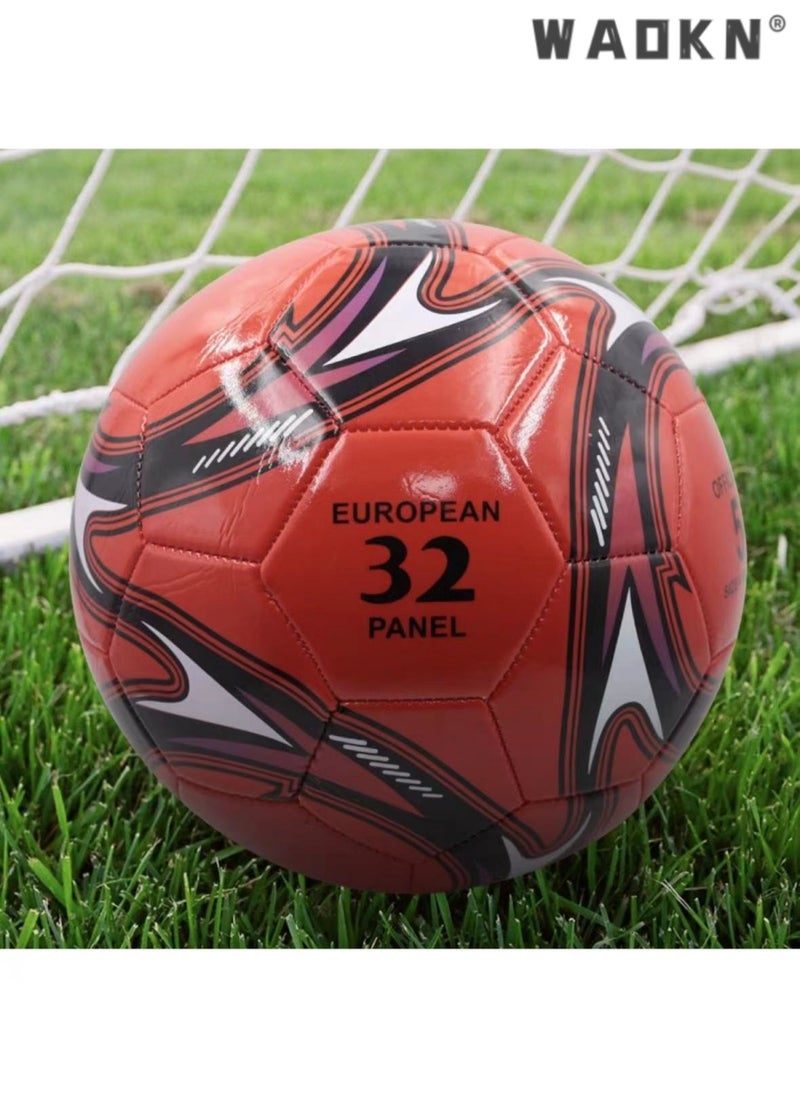 WAOKN Bright PVC Football No.5 Football Machine Sewn for Children and Adults Training Football,Football Traditional Soccer Ball, Boys and Girls Suitable for Playing Training Both Indoor Outdoor  - Image 4