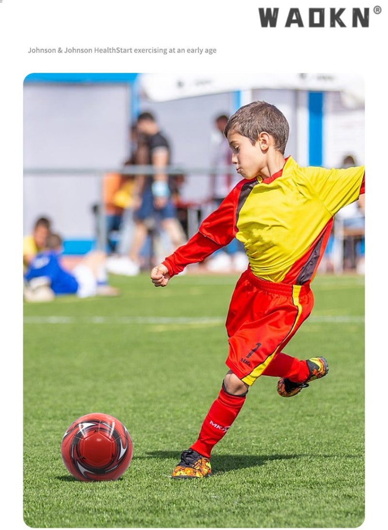 Bright PVC Football No.5 Football Machine Sewn for Children and Adults Training Football,Football Traditional Soccer Ball, Boys and Girls Suitable for Playing Training Both Indoor Outdoor