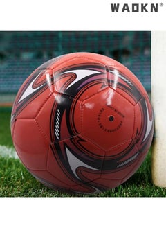 WAOKN Bright PVC Football No.5 Football Machine Sewn for Children and Adults Training Football,Football Traditional Soccer Ball, Boys and Girls Suitable for Playing Training Both Indoor Outdoor  - Image 3