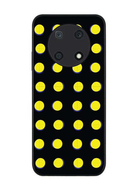Rugged Black edge case for Huawei nova Y90 Slim fit Soft Case Flexible Rubber Edges Anti Drop TPU Gel Thin Cover - Yellow Dots