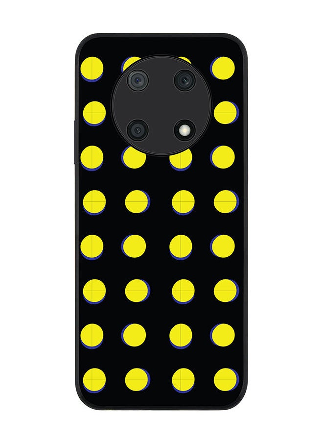 Rugged Black edge case for Huawei nova Y90 Slim fit Soft Case Flexible Rubber Edges Anti Drop TPU Gel Thin Cover - Yellow Dots