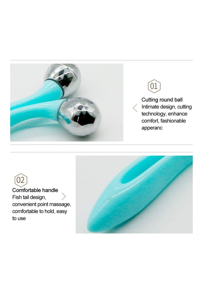 3D V Shape Face Roller, Double Ball Massager for Skin Lifting and Double Chin Reduction, Perfect for Face, Neck and Eye Care, Ideal Facial Tool for Women