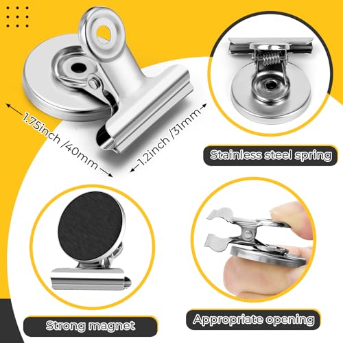 WUDIME 20 Pack Fridge Magnet Refrigerator Magnets, Strong Magnetic Clips, Heavy Duty Clip Magnets for Photo Displays, Whiteboard Magnets for Home, Office, Classroom - Image 3
