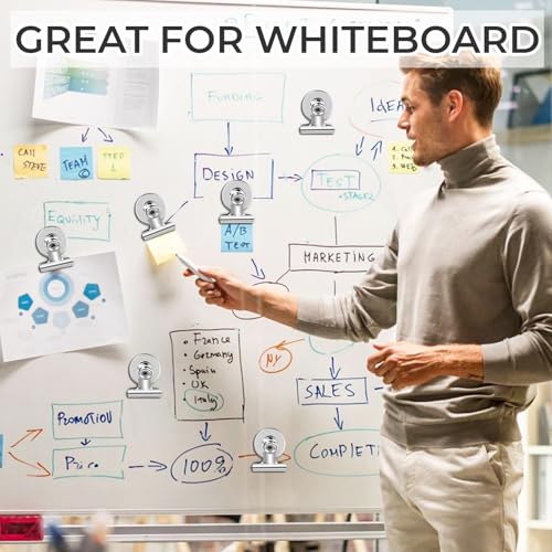 WUDIME 20 Pack Fridge Magnet Refrigerator Magnets, Strong Magnetic Clips, Heavy Duty Clip Magnets for Photo Displays, Whiteboard Magnets for Home, Office, Classroom - Image 5