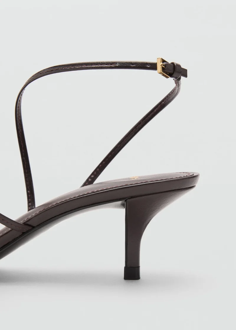 MANGO Kitten-Heel Sandals With Buckle